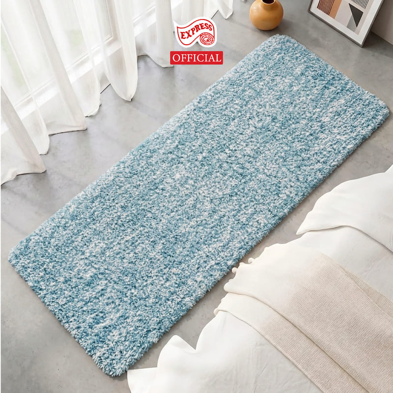 พรมเช็ดเท้ายาว EXPRESS CARPET รุ่น AL8-7 ขนาด50X120 ซม. หนา 20 มม. สีฟ้า 